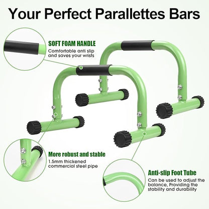 AmazeFan Parallettes Bars, Push Up Bars Strength Training For Handstands, Full Planche & Dips
