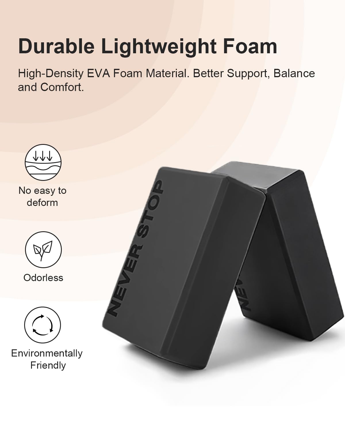 Yoga Block, High Density EVA Foam Blocks for Yoga, Pilates, Meditation, Aid Balance, Support and