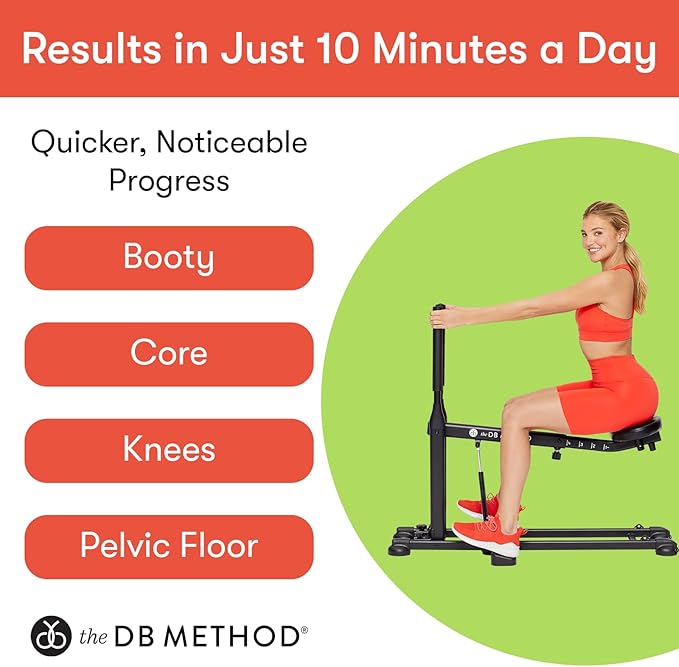 The DB Method Squat Machine, Workout Equipment for Home Gym, Exercise Leg and Glutes, Low Impact