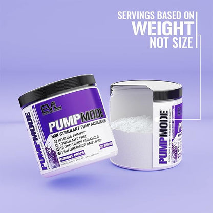EVL PumpMode Nitric Oxide Supplement - Nitric Oxide Booster Pump Pre Workout Powder with Glycerol