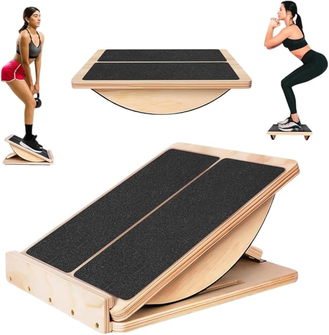 2-in-1 Fitness Slant Board for Calf Stretching Adjustable Incline Board for Mobility, Rehab, Yoga