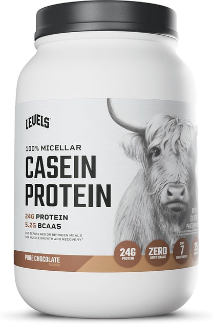 Levels 100% Micellar Casein Protein, Hormone Free, Chocolate, 2LB