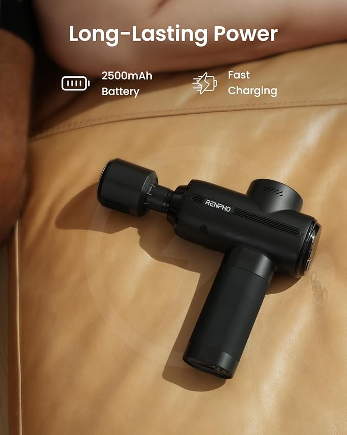 RENPHO Active Thermacool 2 Massage Gun with Heat and Cold Therapy, Professional Deep Tissue