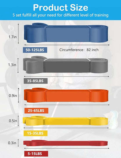 Pull Up Bands, Resistance Bands, Pull Up Assistance Bands Set for Men & Women, Exercise Workout