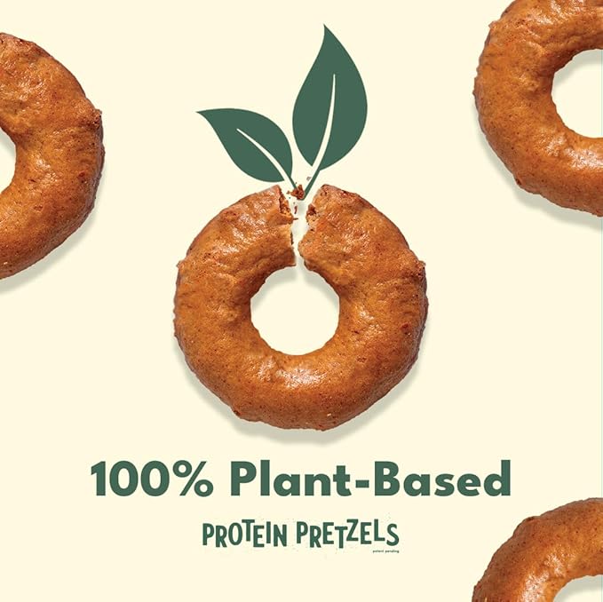 Crisp Power Protein Pretzels, Sea Salt, High Protein Vegan Keto Snack, 28 G Plant Based Protein