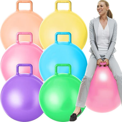 Lewtemi 6 Pcs Hopper Ball Jumping Carnival Outdoor Games 32 Inch Hopping Inflatable Ball Bouncing