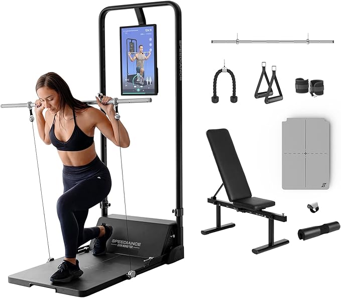 Gym Monster Smart Home Gym, Multifunctional Strength Training Machine, Smith Machine Power Cage