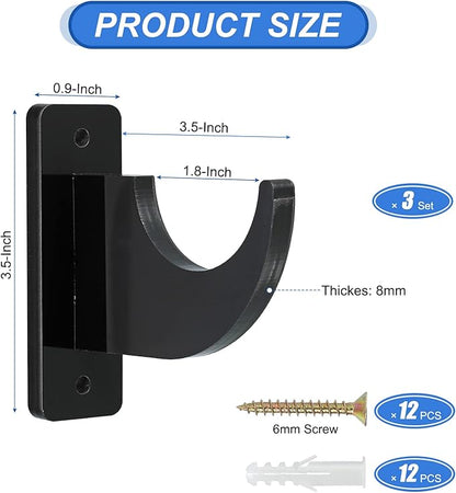 uxcell Sword Wall Mount Holder, 3 Set Acrylic Light Saber Display Hanger Wall-Mounted Sword Stand