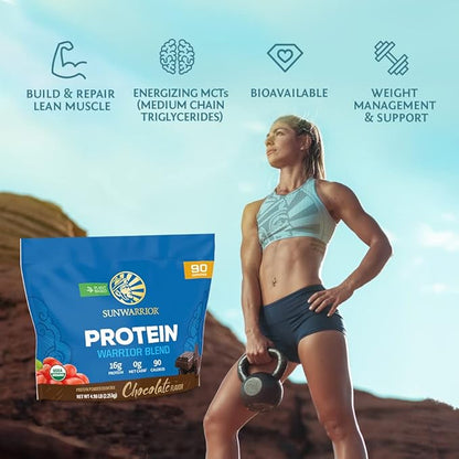 Organic Plant Based Protein Powder | Vegan Organic Protein Powder Chocolate Flavored with BCAA