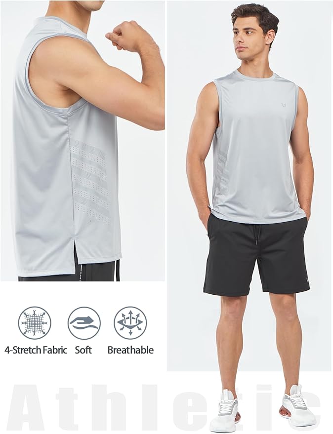 NORTHYARD Men's Athletic Workout Tank Top Running Gym Sleeveless Shirts Quick Dry Lightweight