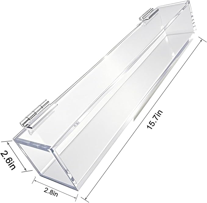Acrylic Flip-Top Martial Arts Belt Display Case – Clear Plastic Cover with Wood Base for Karate