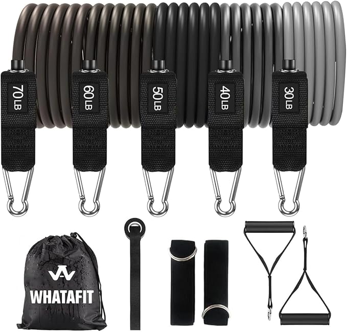 WHATAFIT Resistance Bands, Exercise Bands，Resistance Bands for Working Out, Work Out Bands with