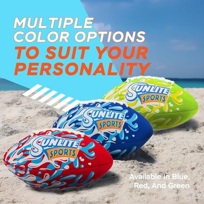Sunlite Sports Waterproof Football for Lawn Backyard Pool Beach Lake Park Water Toy, Outdoor Play