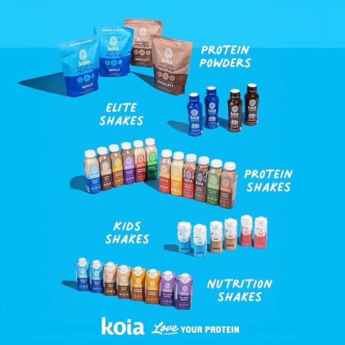 Koia Plant Based Protein Shake, Cold Brew Coffee, 20g Protein, 3g Sugar, 6g Prebiotic Fiber, 21