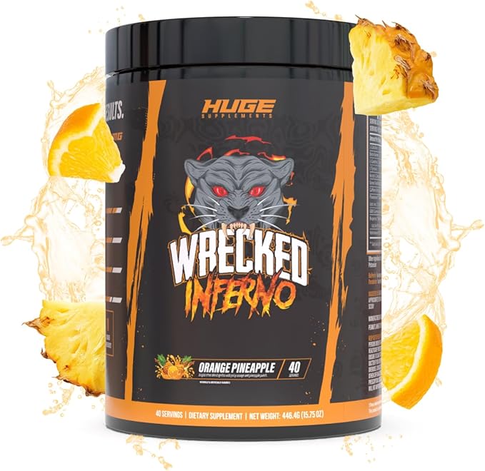 Wrecked Inferno - Thermogenic Pre Workout For Men & Women, Increase Energy, Boost Thermogenesis &