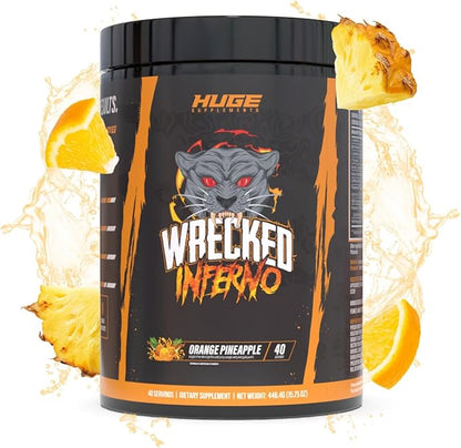 Wrecked Inferno - Thermogenic Pre Workout For Men & Women, Increase Energy, Boost Thermogenesis &
