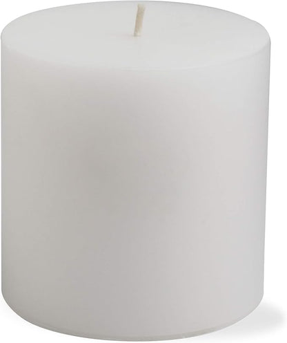 tag Chapel 4X4 White Pillar Paraffin Wax Candle Unscented Drip-Free Long Burning 75 Hours For Home