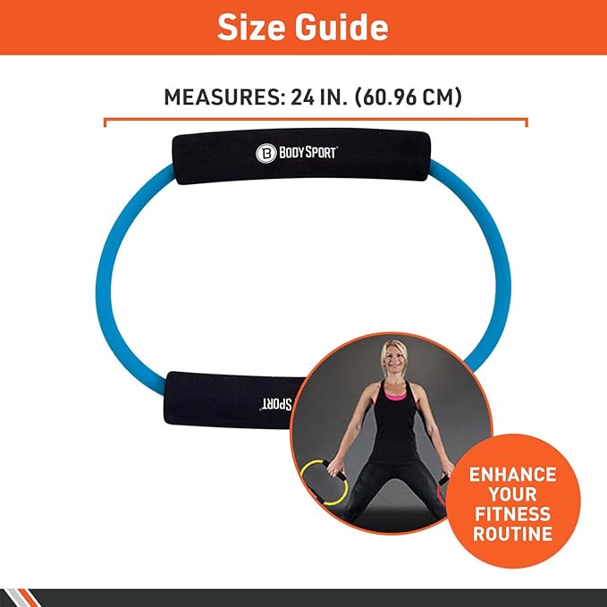 Body Sport Loop Tubing , Resistance Band with Foam Pad Handles for Strength Training and