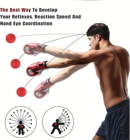 4 Difficulty Levels Boxing Reflex Ball with 1 Adjustable Headbands,MMA Training Equipment,Punching
