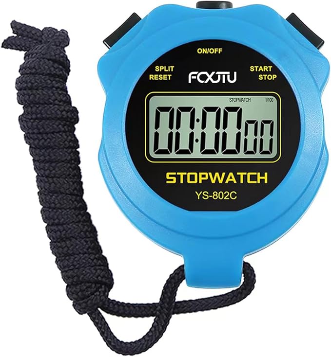 FCXJTU Digital Simple Stopwatch Timer, No Bells, No Alarm, Simple Basic Operation, Silent, Clear