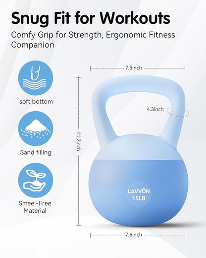 Soft Kettlebell - Cushioned Impact-Resistant Base and Anti-Slip, Kettle bell Anti-Slip Grip Weight