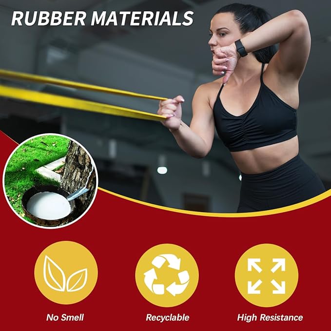 WHATAFIT Resistance Bands, Pull Up Assistance Bands, Exercise Bands, Workout Bands Set for Men and
