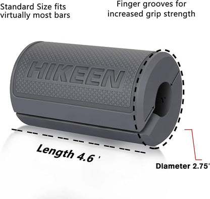 Hikeen Thick Bar Dumbbell Grips,Non Slip Hard Rubber Barbell Grips,Grips for Weight Lifting, Muscle