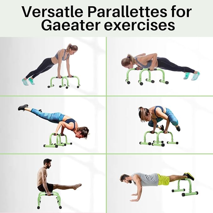 AmazeFan Parallettes Bars, Push Up Bars Strength Training For Handstands, Full Planche & Dips