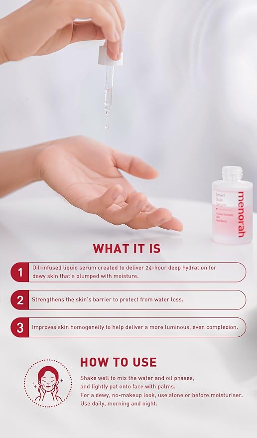menorah skincare - Smart Dual Serum - with Crystal Tomato and Acai Berry, Anti-Aging Face Serum