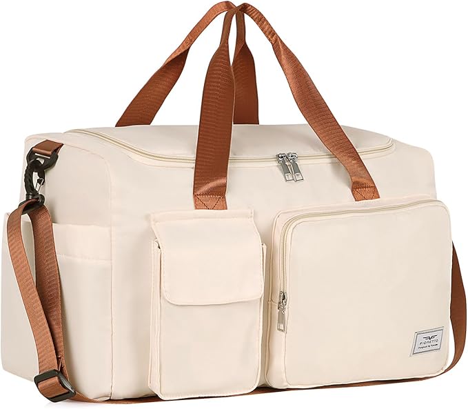 FIORETTO Women's Gym Duffle Bag with Shoes Compartment, 37L Capacity, Ideal for Travel, Gym