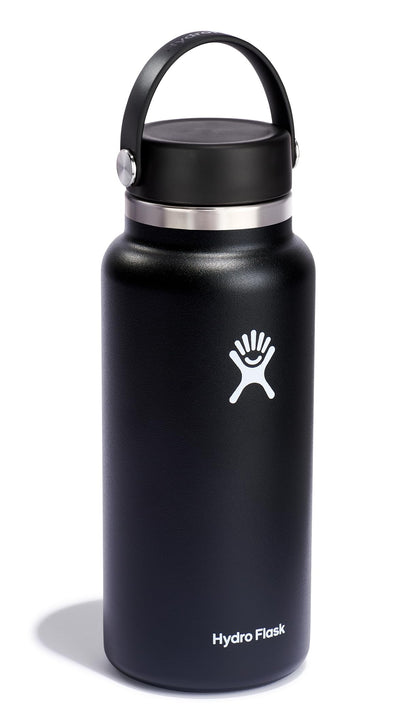 Hydro Flask Water Bottle - Insulated Stainless Steel - Wide Mouth Flex Lid, Non Spill, Leakproof