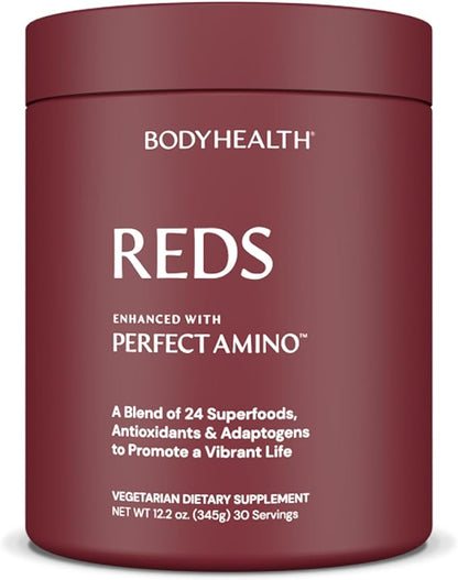 BodyHealth Reds Enhanced with PerfectAmino - Daily Superfood Smoothie Powder with Antioxidants