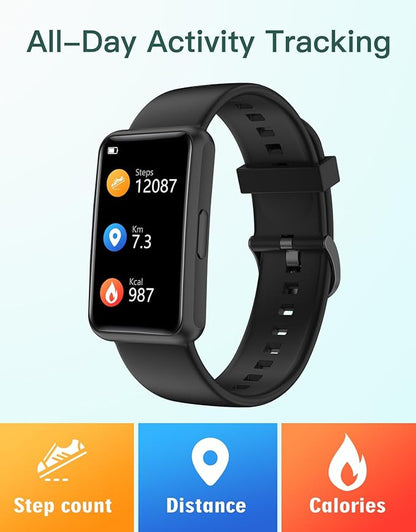 HUAKUA Fitness Tracker No Bluetooth No APP No Phone Needed, Fitness Watch for Men Women Parents