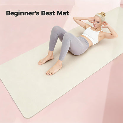 Keep 72" x 24" TPE Yoga Mat Non Slip, 1/4 Inch (6mm) Exercise Mat for Home Workout, Gym, Yoga