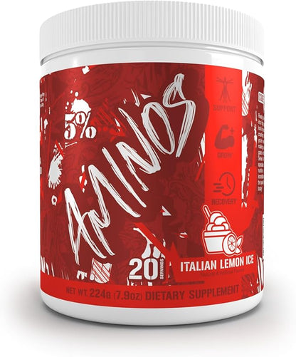 5% Nutrition Code Red Aminos BCAA & EAA Post Workout Recovery Powder | Full Spectrum Essential
