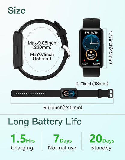 HUAKUA Fitness Tracker No Bluetooth No APP No Phone Needed, Fitness Watch for Men Women Parents