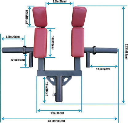 Viking Press Landmine Handle for 2-Inch Barbell, Hack Squat T-Bar Row Attachment Strength Training