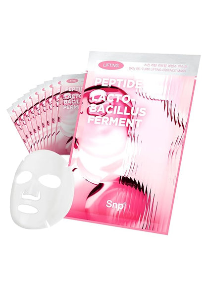 SNP Skin Return Lifting Essence Sheet Mask | Hydrating and Firming for All Skin Types | Vegan Sheet