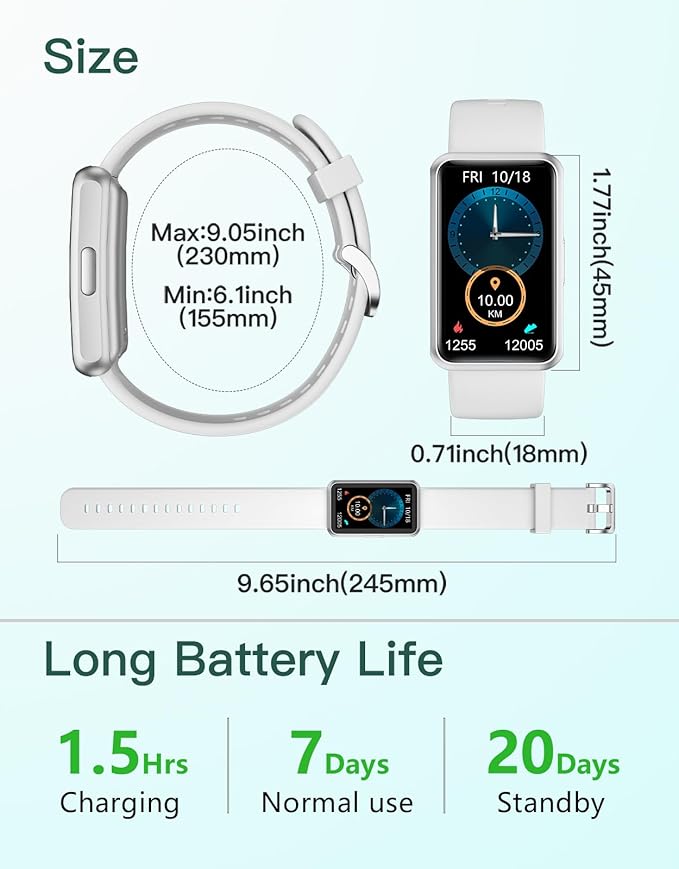 HUAKUA Fitness Tracker No Bluetooth No APP No Phone Needed, Fitness Watch for Men Women Parents