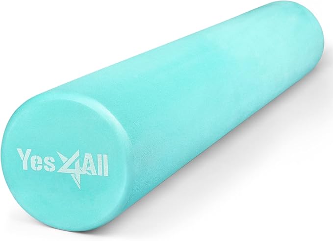 Yes4All EVA Firm Foam Roller for Back - Round Back Roller for Exercise, Yoga & Pilates 12/18/24/36
