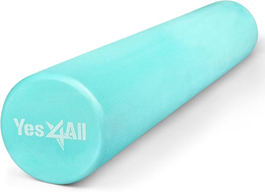 Yes4All EVA Firm Foam Roller for Back - Round Back Roller for Exercise, Yoga & Pilates 12/18/24/36