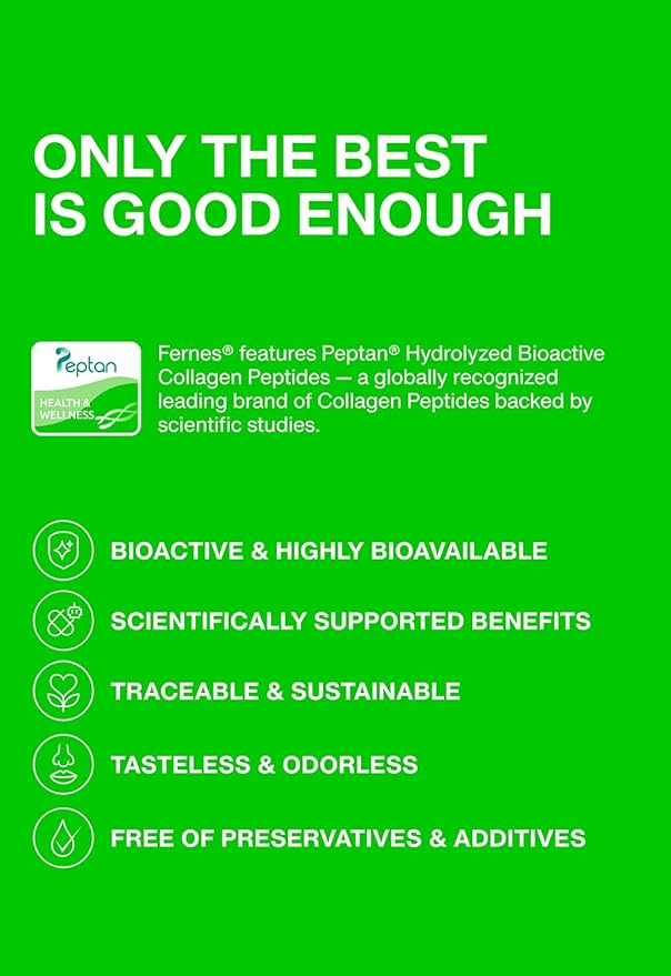Hydrolyzed Collagen Peptides Supplement for Women & Men - Joint, Hair, Skin & Nails Support - Grass