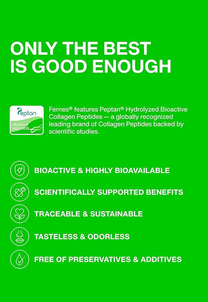 Hydrolyzed Collagen Peptides Supplement for Women & Men - Joint, Hair, Skin & Nails Support - Grass