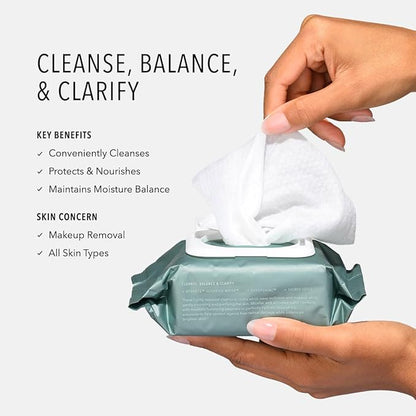 HydroPeptide HydroActive Cleanse, Micellar Facial Cloths, Gently Cleanses Skin, Hydrating and