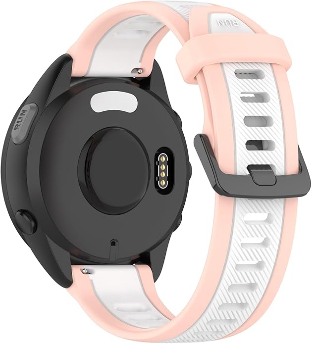 Compatible with Garmin Forerunner 165 Watch Band, 20mm Width Silicone Replacement Bands for Garmin