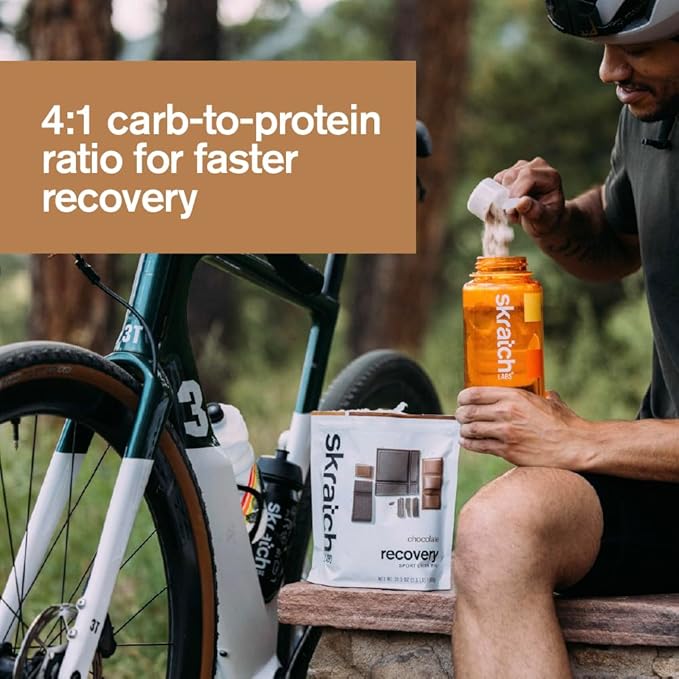Skratch Labs Post Workout Recovery Drink Mix with Chocolate, (41.6 oz, 24 Servings) with Complete