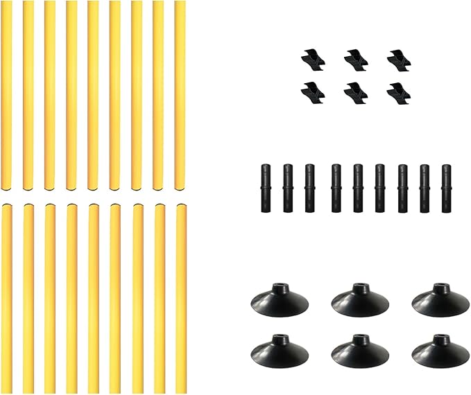 TNZMART 4.9 FT Agility Poles Adjustable Hurdles for Soccer Football Speed Training Equipment Track
