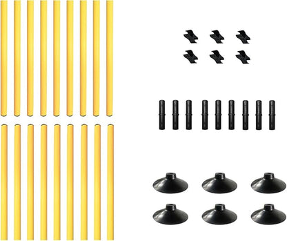 TNZMART 4.9 FT Agility Poles Adjustable Hurdles for Soccer Football Speed Training Equipment Track