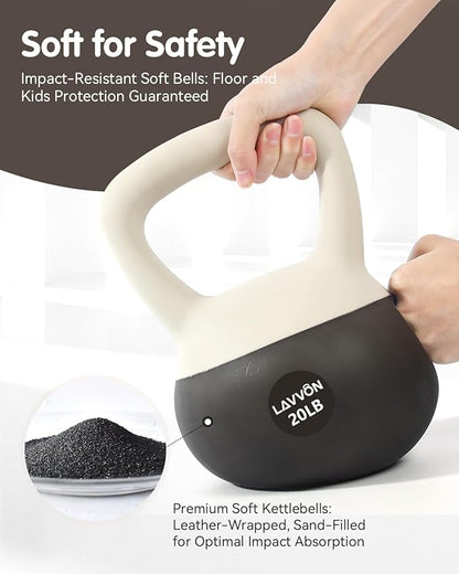 Soft Kettlebell - Cushioned Impact-Resistant Base and Anti-Slip, Kettle bell Anti-Slip Grip Weight