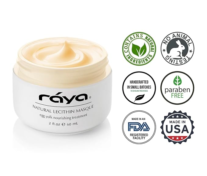 Raya Natural Lecithin Masque (601) | Nourishing Facial Treatment Mask for Dry and Combination Skin